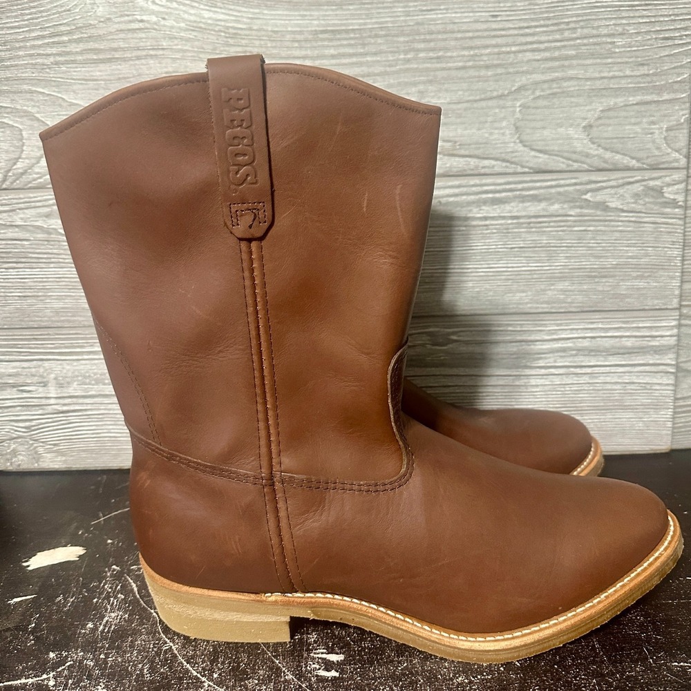 Red‎ Wing Pecos 1155 Mens Brown Leather Western Work Boots Size 14 D Made in USA